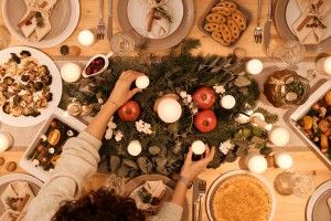 Holiday food on a table